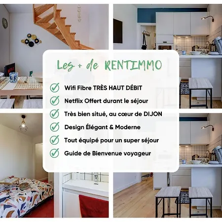 Apartamento Le Cocon - Hypercentre I Moderne & Confortable Dijon